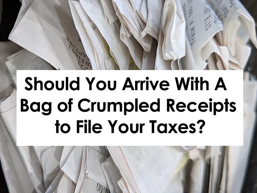 Receipts and Taxes for tax season 2018